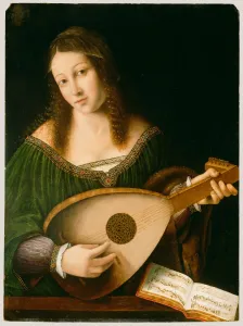 Lady Playing a Lute Lady Playing a Lute