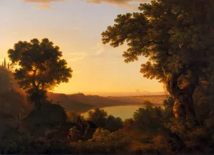 Lake Albano, Italy Signed and dated, lower right: Tho Jones Lake Albano, Italy Signed and dated, lower right: Tho Jones