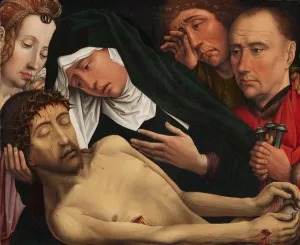 Lamentation Christ Mary Mary Magdalene John half-body Lamentation Christ Mary Mary Magdalene John half-body