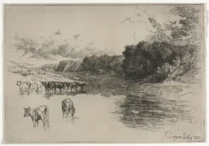 Lancashire River 1881 Francis Seymour Haden British Lancashire River 1881 Francis Seymour Haden British