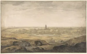 Landscape 1635-91 Yellow brown watercolor gouache Landscape 1635-91 Yellow brown watercolor gouache