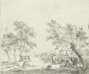 Landscape with corn harvest, Johannes Janson, 1783 Landscape with corn harvest, Johannes Janson, 1783