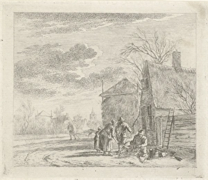 Landscape with farmhouse and barn, Johannes Janson, 1783 Landscape with farmhouse and barn, Johannes Janson, 1783