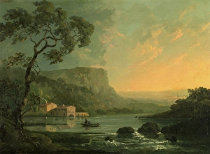 Landscape with Fishermen on a Lake, William Hodges, 1744-1797, British Landscape with Fishermen on a Lake, William Hodges, 1744-1797, British
