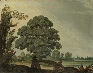 Landscape Good Samaritan takes care wounded mans wounds Landscape Good Samaritan takes care wounded mans wounds