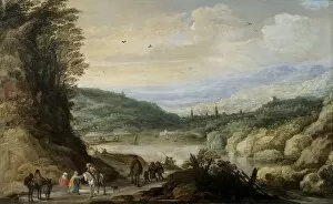 Joos De Momper Gallery: Landscape hilly landscape view river lake valley