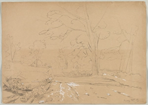 Landscape Man Fishing Conway New Hampshire 1851 Landscape Man Fishing Conway New Hampshire 1851