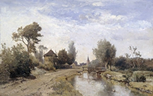 Landscape near Kortenhoef, The Netherlands, Paul Joseph Constantin Gabriel, 1877 Landscape near Kortenhoef, The Netherlands, Paul Joseph Constantin Gabriel, 1877