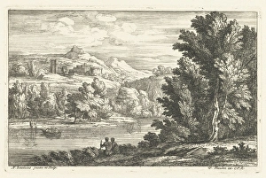 Landscape with a River and a fortress, Adriaen Frans Boudewyns, Adam Frans van der Meulen Landscape with a River and a fortress, Adriaen Frans Boudewyns, Adam Frans van der Meulen