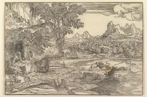 Landscape Saint Jerome left looking towards lion Landscape Saint Jerome left looking towards lion