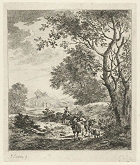 Landscape with Shepherd and cattle, Johannes Janson, 1761 - 1784 Landscape with Shepherd and cattle, Johannes Janson, 1761 - 1784