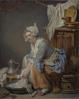 Laundress La Blanchisseuse Jean-Baptiste Greuze Laundress La Blanchisseuse Jean-Baptiste Greuze