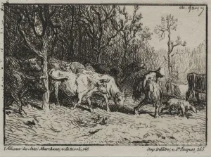 Le Vacheur Charles-Emile Jacque French 1813-1894 Le Vacheur Charles-Emile Jacque French 1813-1894