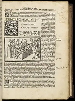Liszt Collection Print: Julius Caesar's Birth, 1507 Woodcut