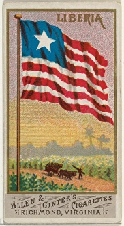 Related Images Gallery: Liberia Flags Nations Series 1 N9 Allen & Ginter Cigarettes Brands