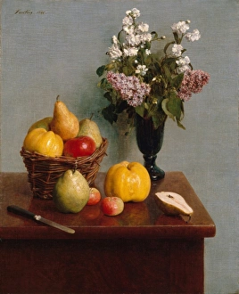 Life Flowers Fruit 1866 Oil canvas 28 3/4 x 23 5/8 Life Flowers Fruit 1866 Oil canvas 28 3/4 x 23 5/8