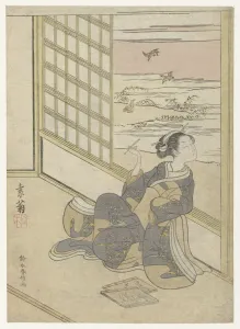 Listening snipe Girl hairpin right hand sits Listening snipe Girl hairpin right hand sits
