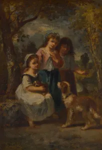 Three Little Girls c. 1870 Narcisse Virgile Diaz de la PeA±a Three Little Girls c. 1870 Narcisse Virgile Diaz de la PeA±a