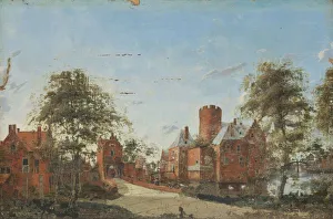 Loenersloot Castle Angstel left houses village Loenersloot Castle Angstel left houses village