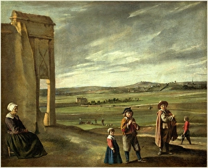 Louis Le Nain, French (c. 1600-1603-1648), Landscape with Peasants, c Louis Le Nain, French (c. 1600-1603-1648), Landscape with Peasants, c