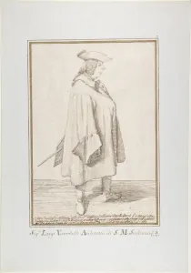 Luigi Vanvitelli 1674-1755 Pen brown ink traces Luigi Vanvitelli 1674-1755 Pen brown ink traces