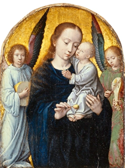 Madonna Child angels music 1490/95 mixed media Madonna Child angels music 1490/95 mixed media
