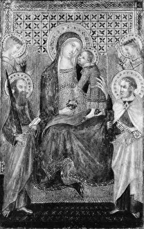 Fifteenth Century Gallery: Madonna Child Enthroned Saints Peter Paul Angels