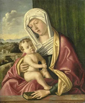 Madonna Child Maria child Mary sitting balustrade Madonna Child Maria child Mary sitting balustrade