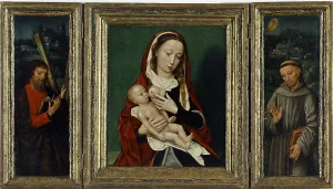 Madonna Child middle panel Sts Andreas Francis Madonna Child middle panel Sts Andreas Francis
