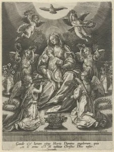 Madonna and Child surrounded by angels, Samuel van Hoogstraten, c. 1575 Madonna and Child surrounded by angels, Samuel van Hoogstraten, c. 1575