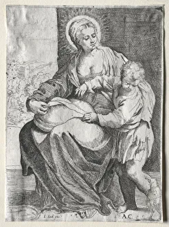 Madonna White Raven 1500s School Annibale Carracci Madonna White Raven 1500s School Annibale Carracci
