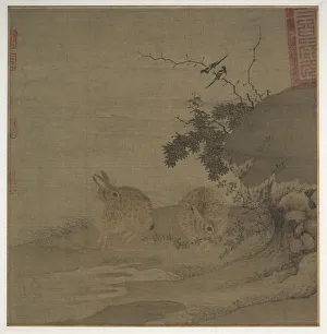 Magpies Wild Rabbits 1200s Li Yong Chinese active 1200s Magpies Wild Rabbits 1200s Li Yong Chinese active 1200s