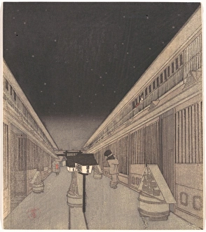 Main Street Yoshiwara Starlight Night Edo period Main Street Yoshiwara Starlight Night Edo period