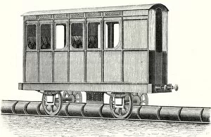 Saint Germain Gallery: Main wagon of the atmospheric railway of Saint-Germain, taken out of service in 1859