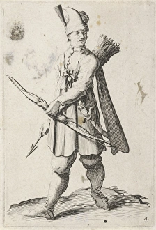 Man with bow and arrow, Gillis van Scheyndel (I), Clement de Jonghe, 1649 - 1653 Man with bow and arrow, Gillis van Scheyndel (I), Clement de Jonghe, 1649 - 1653