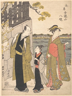 Man Boy Geisha Visiting Kinryusan Temple Edo period Man Boy Geisha Visiting Kinryusan Temple Edo period