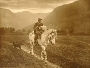 Man sheep horseback Walmsley Brothers English Man sheep horseback Walmsley Brothers English