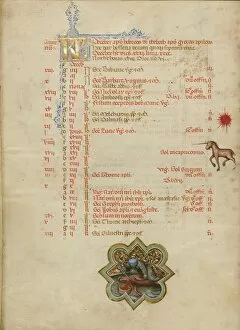 1389 Gallery: A Man Slaughtering a Pig, Zodiacal Sign of Capricorn