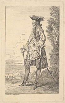 Man walking carrying cane right hand shown three-quarters view Man walking carrying cane right hand shown three-quarters view