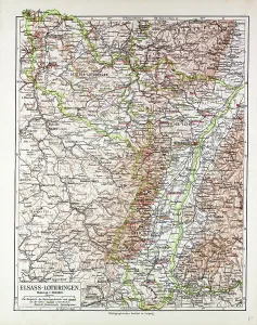 <b class=qtipBold><figcaption>Map of Elsass-Lothringen, 1899</figcaption></b><br><em>© copyright Quint Lox Limited</em> Map of Elsass-Lothringen, 1899