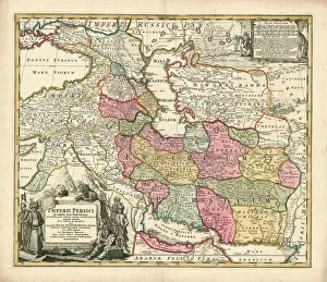 Map Imperii Persici omnes suas provincias Copperplate print Map Imperii Persici omnes suas provincias Copperplate print
