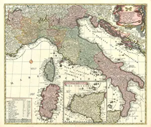 Map Italia iam tota principes suas partes accurata distincta Map Italia iam tota principes suas partes accurata distincta