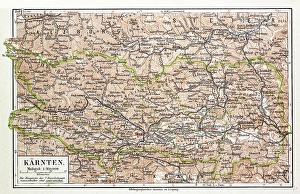 <b class=qtipBold><figcaption>Map of Karnten, Austria, 1899</figcaption></b><br><em>© copyright Quint Lox Limited</em> Map of Karnten, Austria, 1899