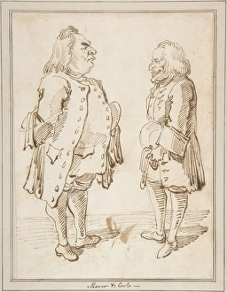 Marco Carlo Caricature Two Men Standing Face Marco Carlo Caricature Two Men Standing Face