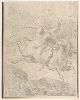 Marcus Curtius Leaping Chasm 1734-1802 Black chalk Marcus Curtius Leaping Chasm 1734-1802 Black chalk