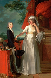 Margaret Callander and Her Son James Kearney Signed and dated, lower right: JL Margaret Callander and Her Son James Kearney Signed and dated, lower right: JL