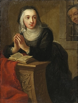 Martin van Meytens Kneeling nun painting 1731 Martin van Meytens Kneeling nun painting 1731