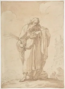 Martyr Saint Reading 1734-1802 Pen brown ink Martyr Saint Reading 1734-1802 Pen brown ink