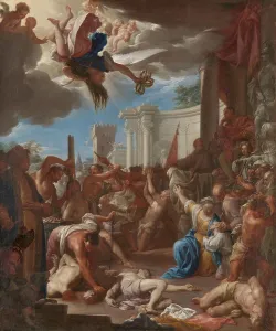 Martyrdom Seven Sons Saint Felicity painting represents Martyrdom Seven Sons Saint Felicity painting represents