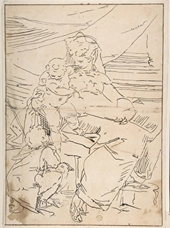 Mary Infant Christ Saint John 1527-85 Pen ink Mary Infant Christ Saint John 1527-85 Pen ink